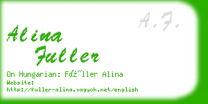 alina fuller business card